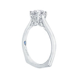 Carizza Semi Mount Engagement Ring to fit Round Center in 14K White Gold