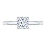 Carizza Semi Mount Engagement Ring to fit Cushion Center in 14K Two-Tone