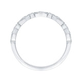 1/10 ct Diamond Carizza Half Run Eternity Wedding Band in 14K White Gold