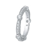 1/2 ct Diamond Carizza Wedding Band in 14K White Gold