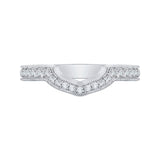 14K White Gold 1/2 ct Diamond Carizza Wedding Band
