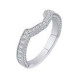 14K White Gold 1/2 ct Diamond Carizza Wedding Band
