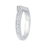 14K White Gold 1/2 ct Diamond Carizza Wedding Band