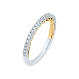 14K Two-Tone Gold 1/4 ct Diamond Carizza Wedding Band