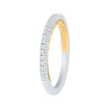 14K Two-Tone Gold 1/4 ct Diamond Carizza Wedding Band