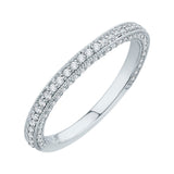14K White Gold 1/3 ct Diamond Carizza Wedding Band
