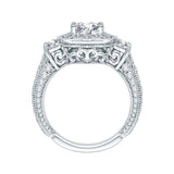 14K White Gold 1 5/8 ct Diamond Carizza Bridal Ring