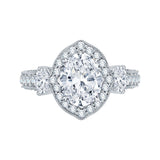 14K White Gold 1 1/2 ct Diamond Carizza Bridal Ring