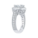 14K White Gold 1 1/2 ct Diamond Carizza Bridal Ring