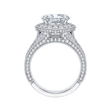 14K White Gold 1 3/8 ct Diamond Carizza Bridal Ring