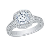 14K White Gold 1ct Diamond Carizza Bridal Ring