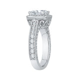 14K White Gold 1ct Diamond Carizza Bridal Ring