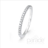 Parade Design 1/6 Ctw Diamond Wedding Band in 18K White Gold