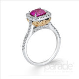 Parade Design 3/8 Ctw Diamond Semi-Mount Ring in 18K White & Rose Gold