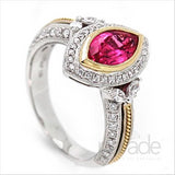 Parade Design 5/8 Ctw Diamond Semi-Mount Ring in 18K White & Yellow Gold