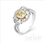 Parade Design 3/8 Ctw Diamond Semi-Mount Ring in 18K White & Rose Gold