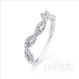 Parade Design 1/4 Ctw Diamond Wedding Band in 18K White Gold