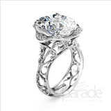 Parade Design 1/4 Ctw Diamond Semi-Mount Ring in 18K White Gold