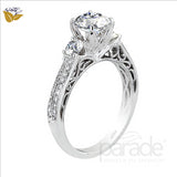 Parade Design 1/2 Ctw Diamond Semi-Mount Ring in 18K White Gold