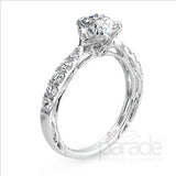 Parade Design 3/8 Ctw Diamond Semi-Mount Ring in 18K White Gold