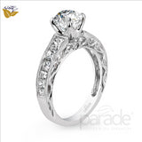 Parade Design 1 Ctw Diamond Semi-Mount Ring in 18K White Gold