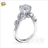 Parade Design 1/4 Ctw Diamond Semi-Mount Ring in 18K White Gold